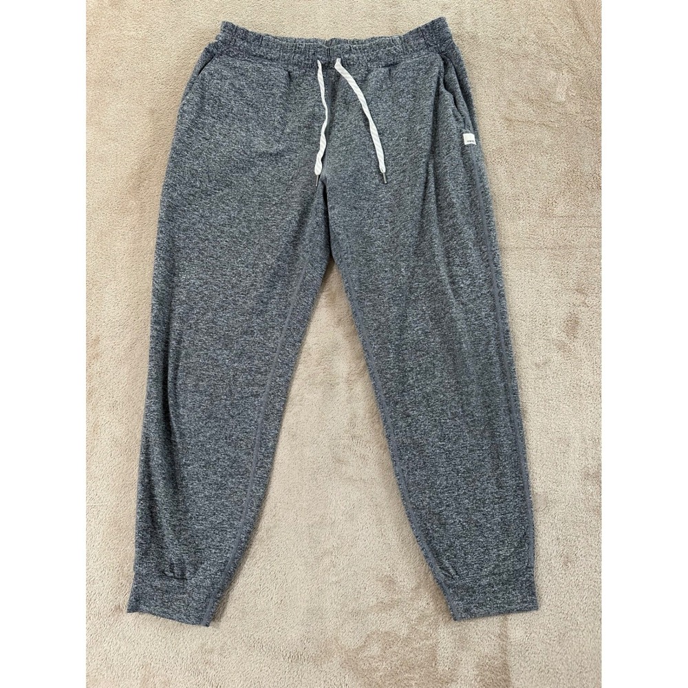 Vuori Ponto Performance Joggers UNISEX‎ M Gray Heather Sweatpants Drawstring EUC